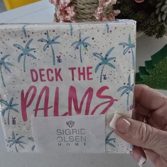 Deck the Palms NAPKINS.#40 NEW - Picture 2 of 3